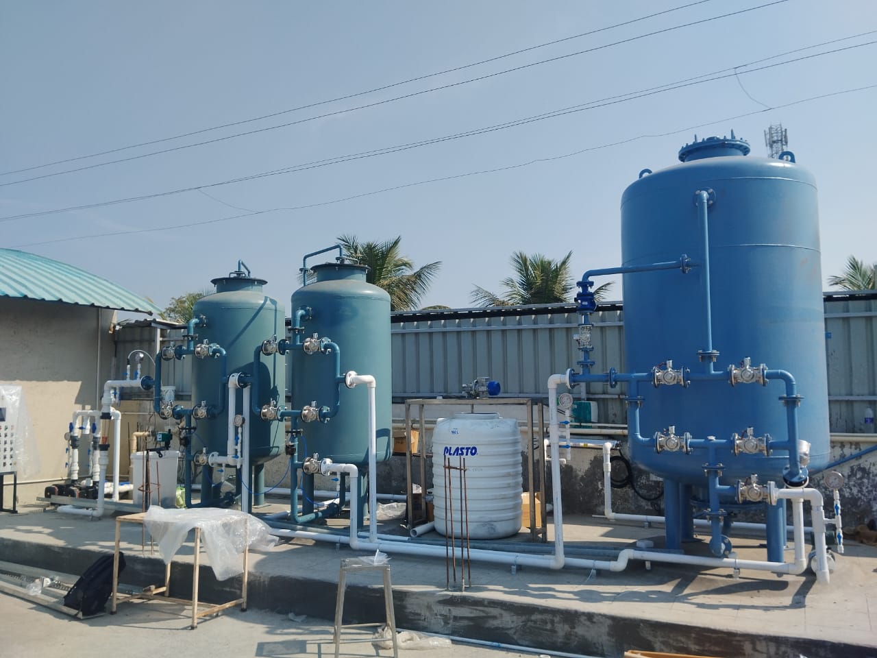 Water Treatment Plant - Blue Tanks